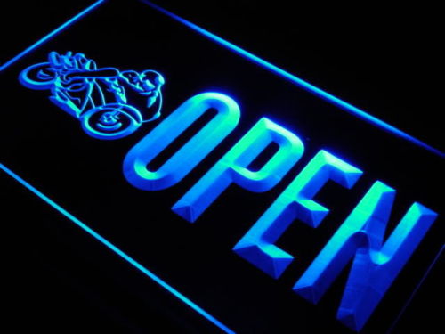 OPEN Motorcycles LED Light Sign